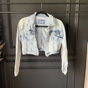 Light and Dark Wash Crop Jean Jacket